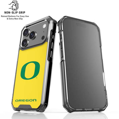 University of Oregon Mesh Yellow iPhone 18 Pro Clear Case