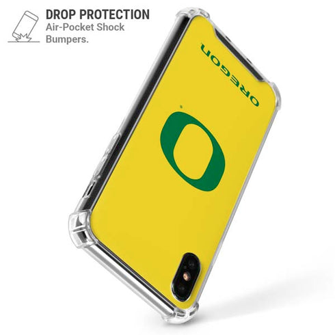 University of Oregon Mesh Yellow iPhone X/XS Clear Case