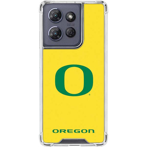 University of Oregon Mesh Yellow Moto G 5G (2025) Clear Case