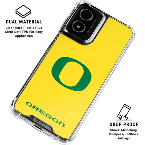 University of Oregon Mesh Yellow Moto G Power 5G (2024) Clear Case