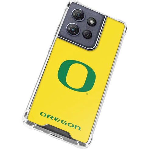 University of Oregon Mesh Yellow Moto G Power 5G (2025) Clear Case