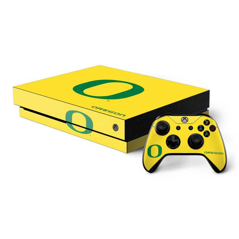 University of Oregon Mesh Yellow Xbox One Skins