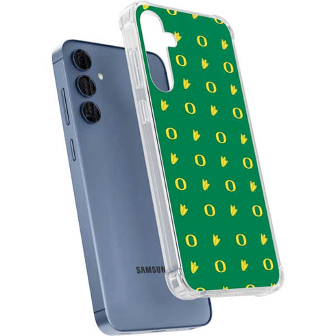 University of Oregon Pattern Galaxy A35 5G Clear Case