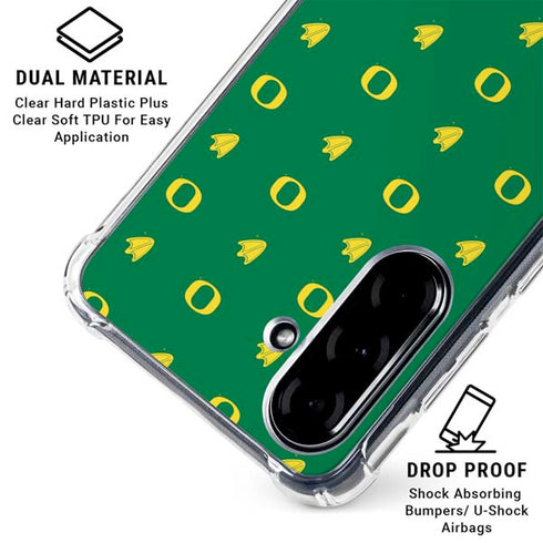 University of Oregon Pattern Galaxy A36 5G Clear Case