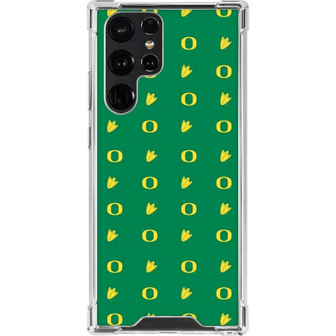 University of Oregon Pattern Galaxy S23 Ultra Clear Case