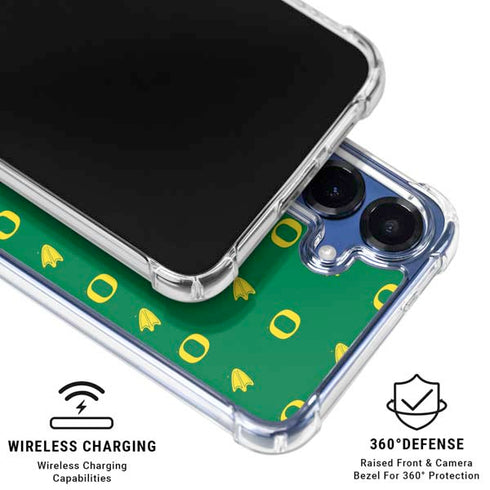 University of Oregon Pattern Galaxy S25 Plus Clear Case