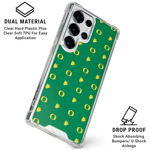 University of Oregon Pattern Galaxy S25 Ultra Clear Case