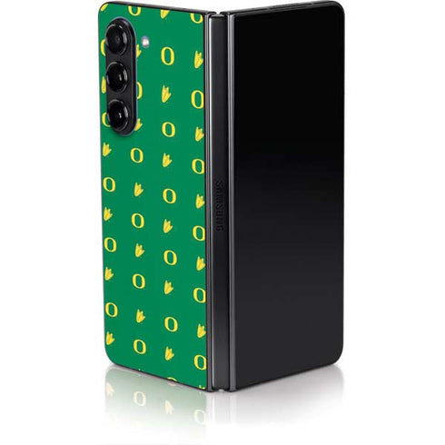University of Oregon Pattern Galaxy Z Fold5 5G Skin