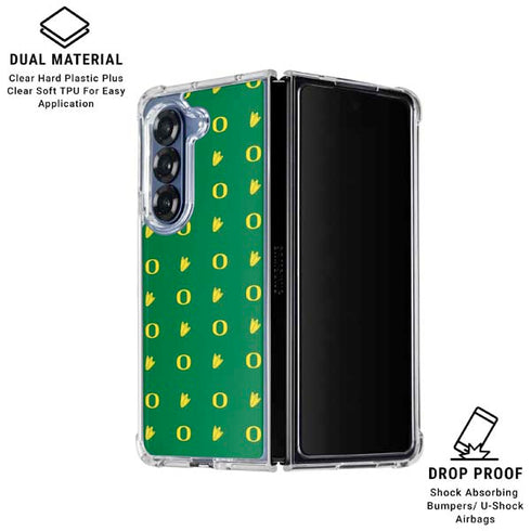 University of Oregon Pattern Galaxy Z Fold6 Clear Case