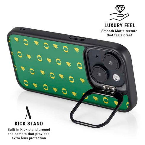 University of Oregon Pattern iPhone 14 Plus Kickstand Case