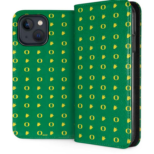 University of Oregon Pattern iPhone 15 Plus Folio Case