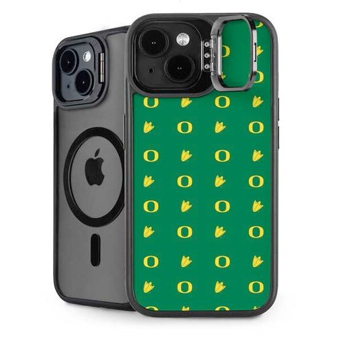 University of Oregon Pattern iPhone 15 Plus Kickstand Case
