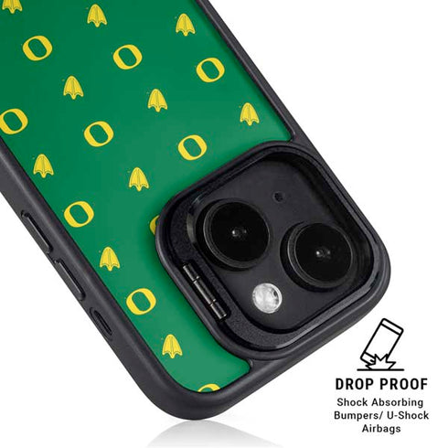 University of Oregon Pattern iPhone 15 Plus Kickstand Case