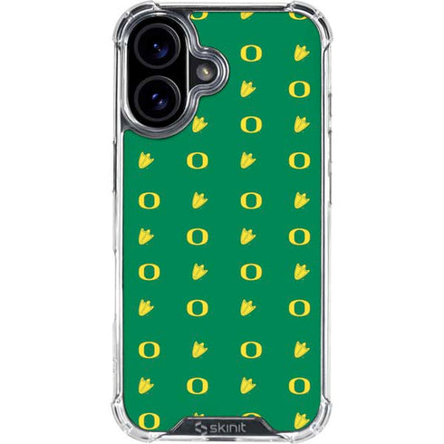 University of Oregon Pattern iPhone 16 Plus Clear Case