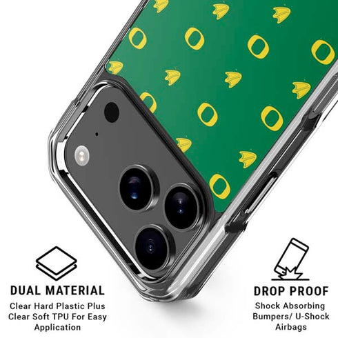 University of Oregon Pattern iPhone 18 Pro Clear Case