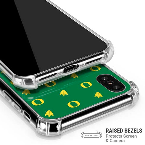 University of Oregon Pattern iPhone X/XS Clear Case