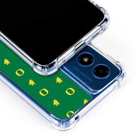 University of Oregon Pattern Moto G 5G (2024) Clear Case