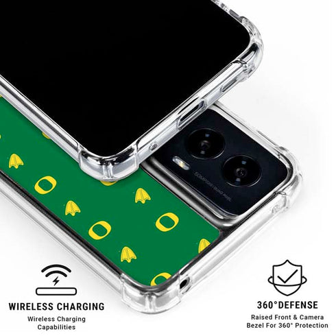 University of Oregon Pattern Moto G Power 5G (2024) Clear Case