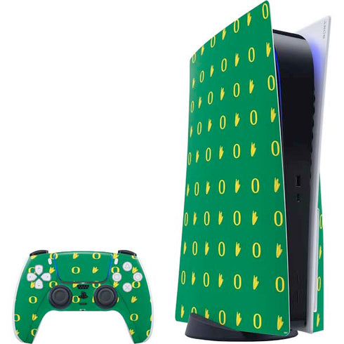 University of Oregon Pattern PlayStation PS5 Skins