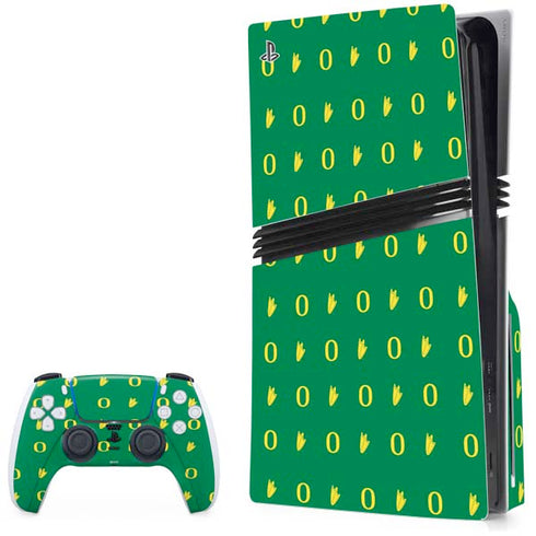 University of Oregon Pattern PS5 Pro Disk Bundle Skin