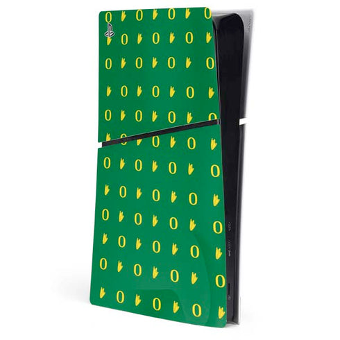 University of Oregon Pattern PS5 Slim Digital Edition Console Skin