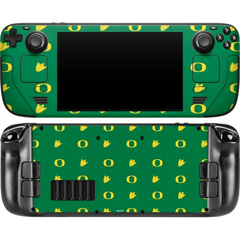 University of Oregon Pattern Steam Deck Handheld Gaming Computer OLED Skin