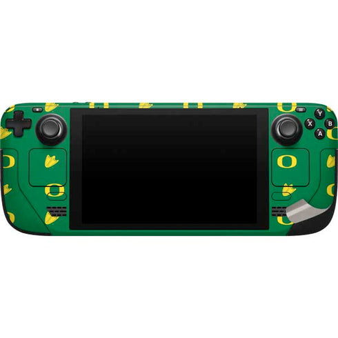 University of Oregon Pattern Steam Deck Handheld Gaming Computer Skin