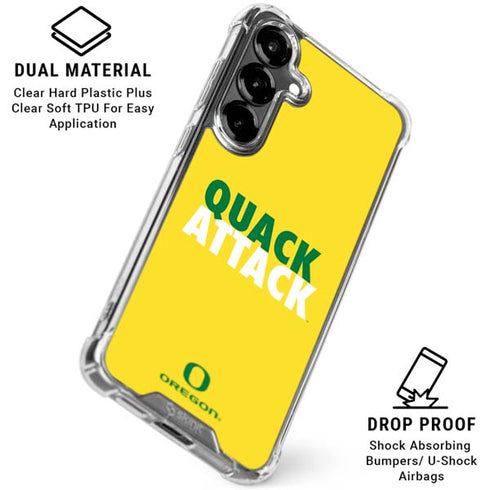 University of Oregon Quack Attack Galaxy S26 Clear Case