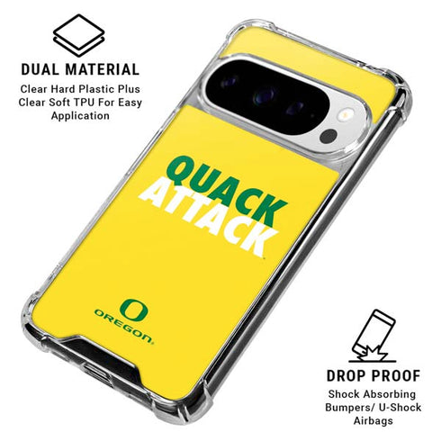 University of Oregon Quack Attack Google Pixel 10 Pro XL Clear Case