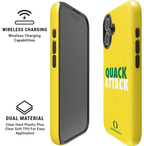 University of Oregon Quack Attack iPhone 16 Magsafe Impact Case
