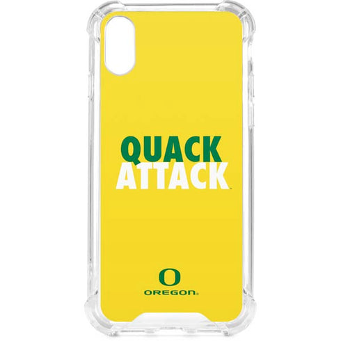 University of Oregon Quack Attack iPhone XS Clear Case