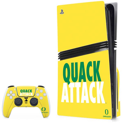 University of Oregon Quack Attack PS5 Pro Disk Bundle Skin