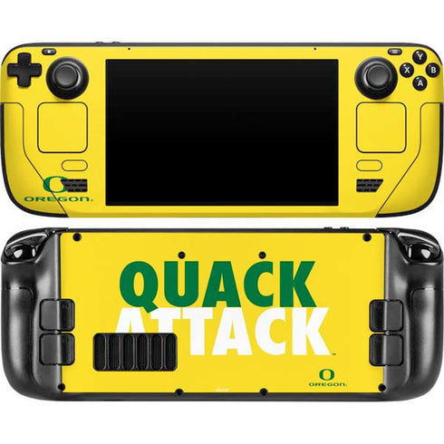 University of Oregon Quack Attack Steam Deck Handheld Gaming Computer OLED Skin