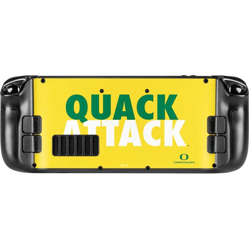 University of Oregon Quack Attack Steam Deck Handheld Gaming Computer Skin