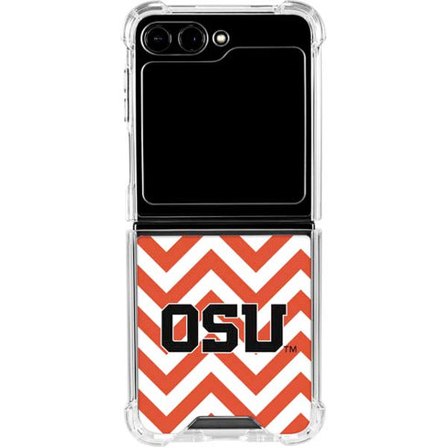 Oregon State University Chevron Galaxy Z Flip6 Clear Case