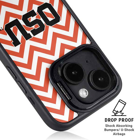 Oregon State University Chevron iPhone 15 Kickstand Case