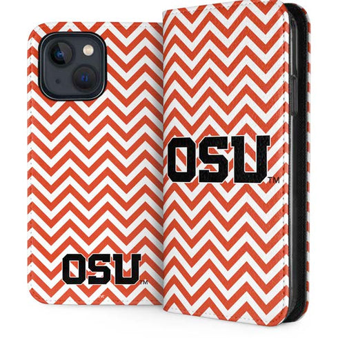 Oregon State University Chevron iPhone 15 Plus Folio Case