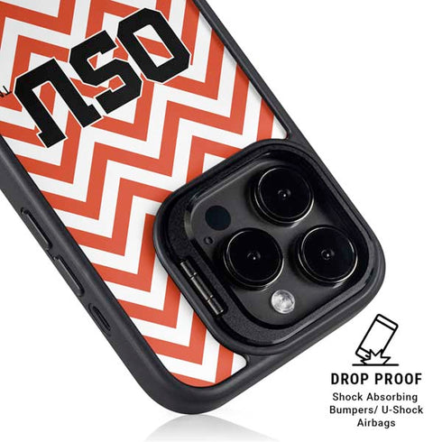 Oregon State University Chevron iPhone 15 Pro Kickstand Case