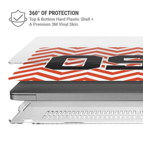 Oregon State University Chevron MacBook Pro 14in (2021-24) Case plus Skin