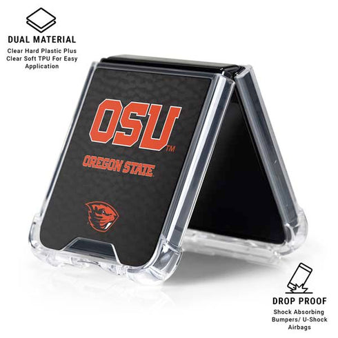 Oregon State University Logo Galaxy Z Flip7 Clear Case