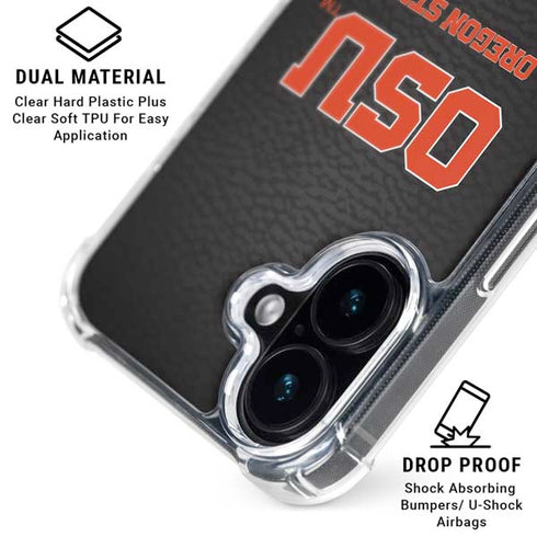 Oregon State University Logo iPhone 16 Plus Clear Case