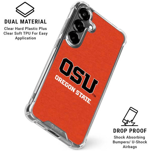 Oregon State University Orange Galaxy S26 Clear Case