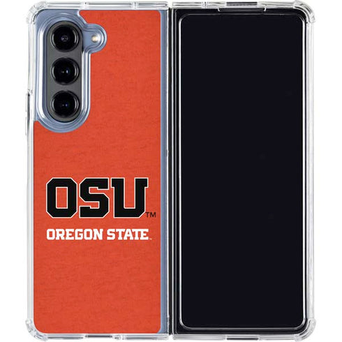 Oregon State University Orange Galaxy Z Fold5 5G Clear Case