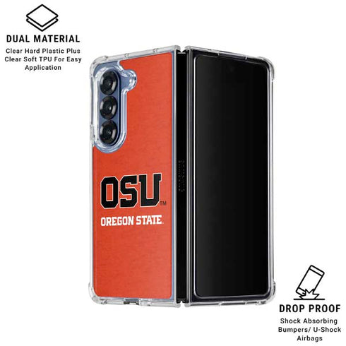 Oregon State University Orange Galaxy Z Fold6 Clear Case
