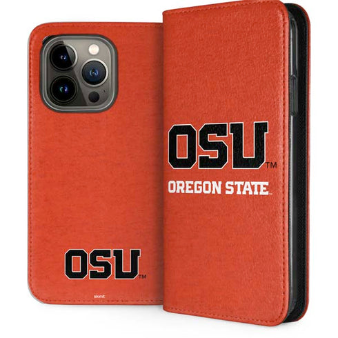Oregon State University Orange iPhone 13 Pro Folio Case