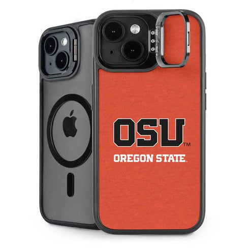 Oregon State University Orange iPhone 14 Plus Kickstand Case
