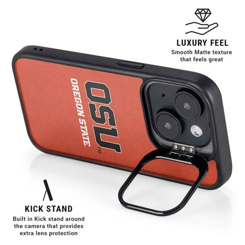 Oregon State University Orange iPhone 15 Kickstand Case