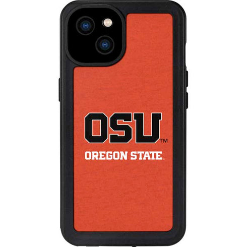 Oregon State University Orange iPhone 15 Plus Waterproof Case