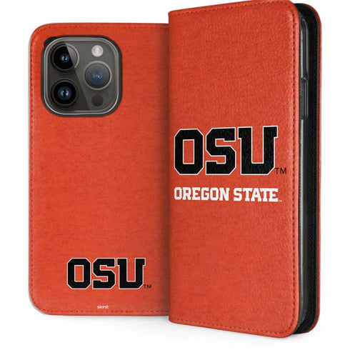 Oregon State University Orange iPhone 15 Pro Folio Case