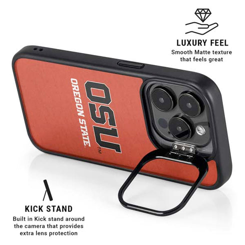 Oregon State University Orange iPhone 15 Pro Max Kickstand Case